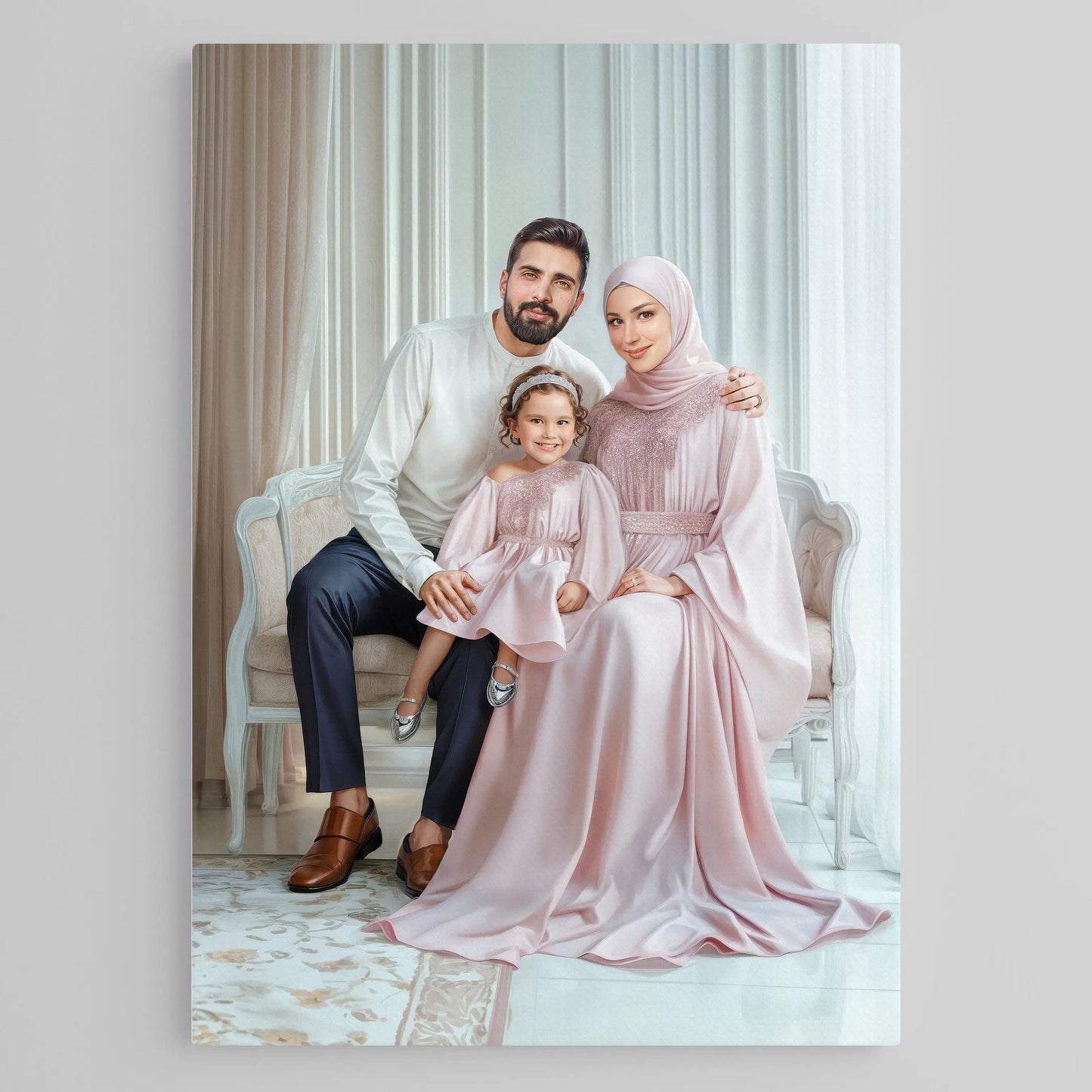family with background